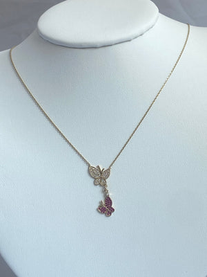 
            
                Load image into Gallery viewer, Butterfly Ruby Necklace
            
        