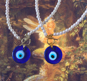 Indigo Eye Pearl Chain
