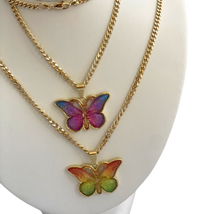 Resin Butterfly Necklace