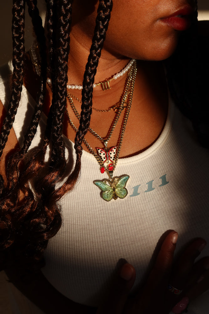 Resin Butterfly Necklace