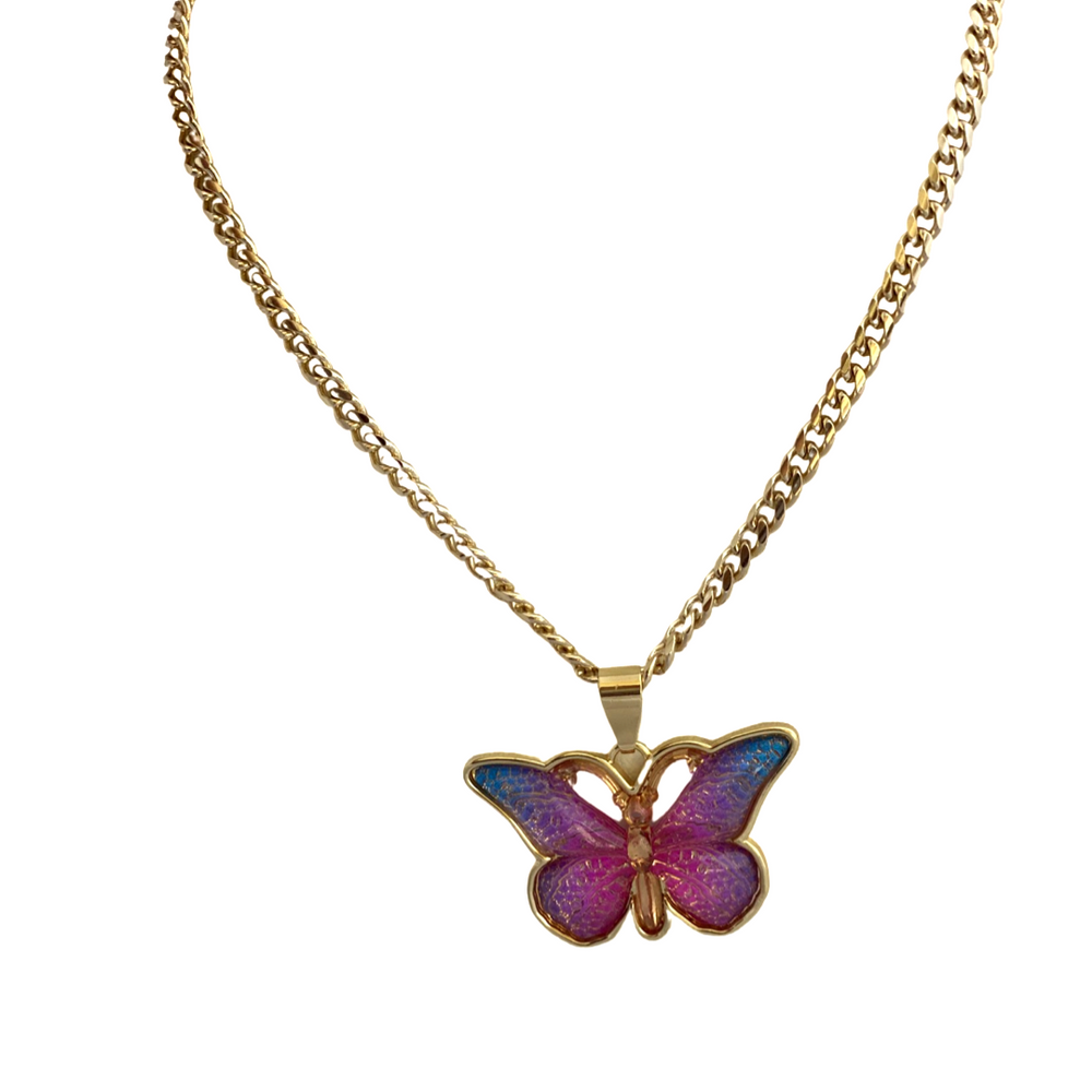 Resin Butterfly Necklace