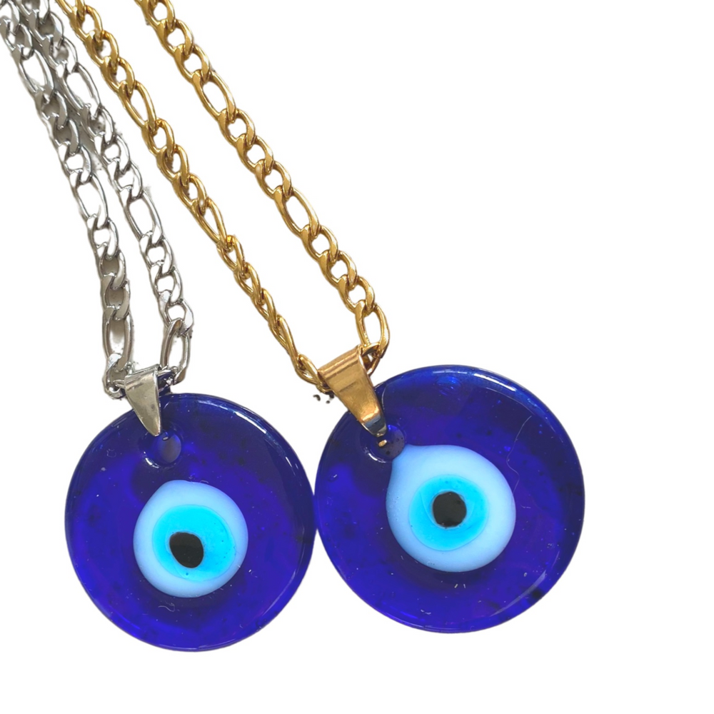 
            
                Load image into Gallery viewer, Indigo Eye Chain Necklace
            
        