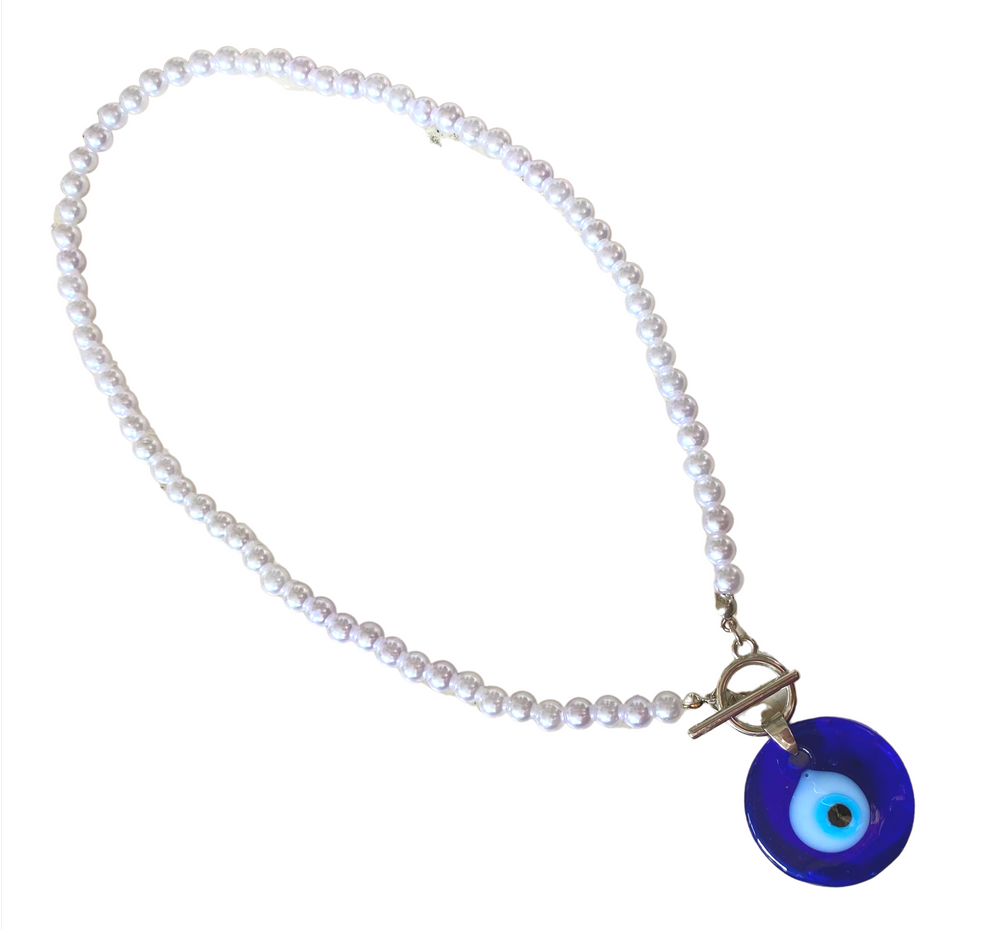 Indigo Eye Pearl Chain