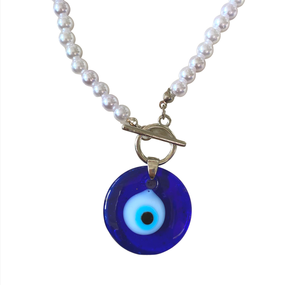 Indigo Eye Pearl Chain